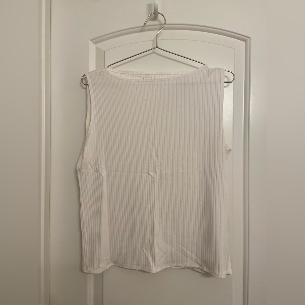 Abercrombie & Fitch White Ribbed Tank Top - Picture 4 of 5